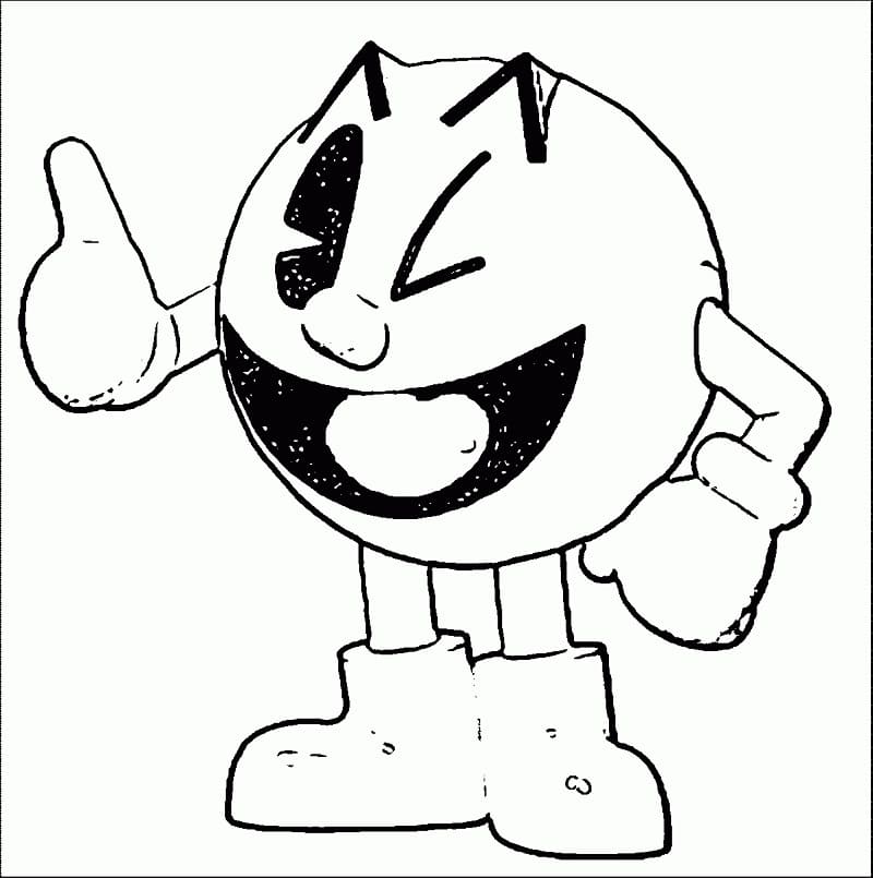 Desenho Pacman Fácil para Colorir