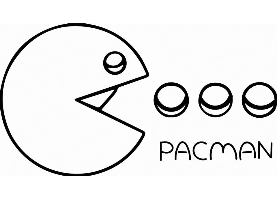 Desenho Pacman Imprimivel para Pintar
