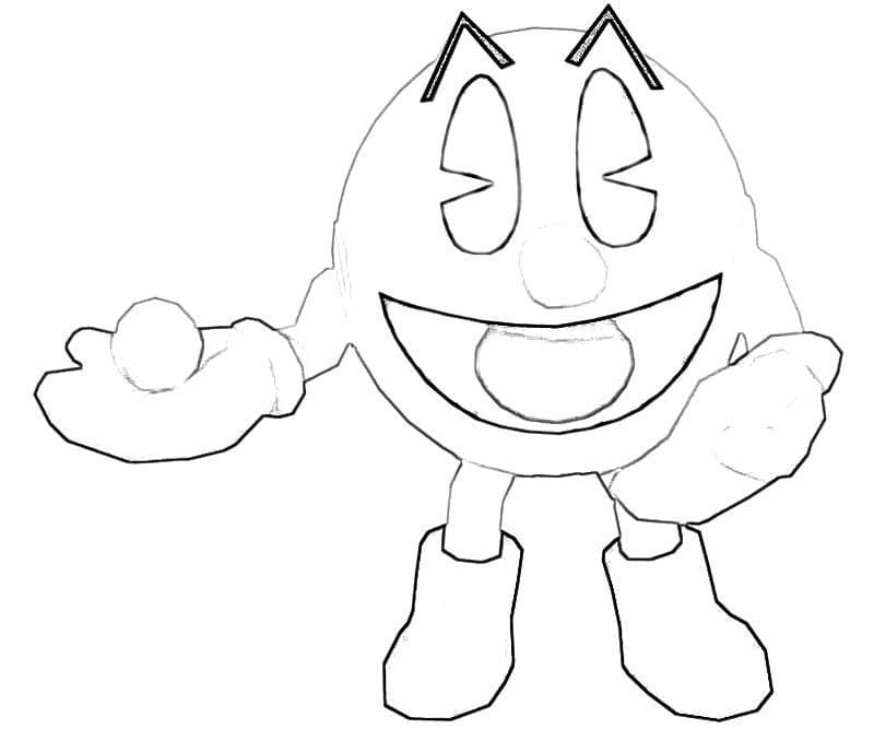 Desenho Pacman Infantil para Colorir