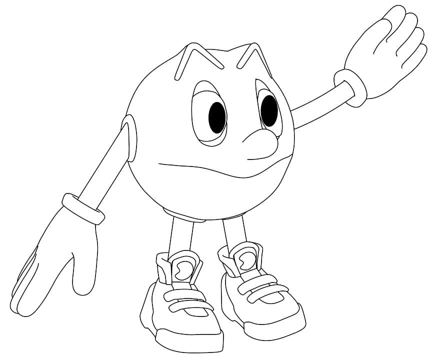 Desenho Pacman para Colorir Giz de Cera