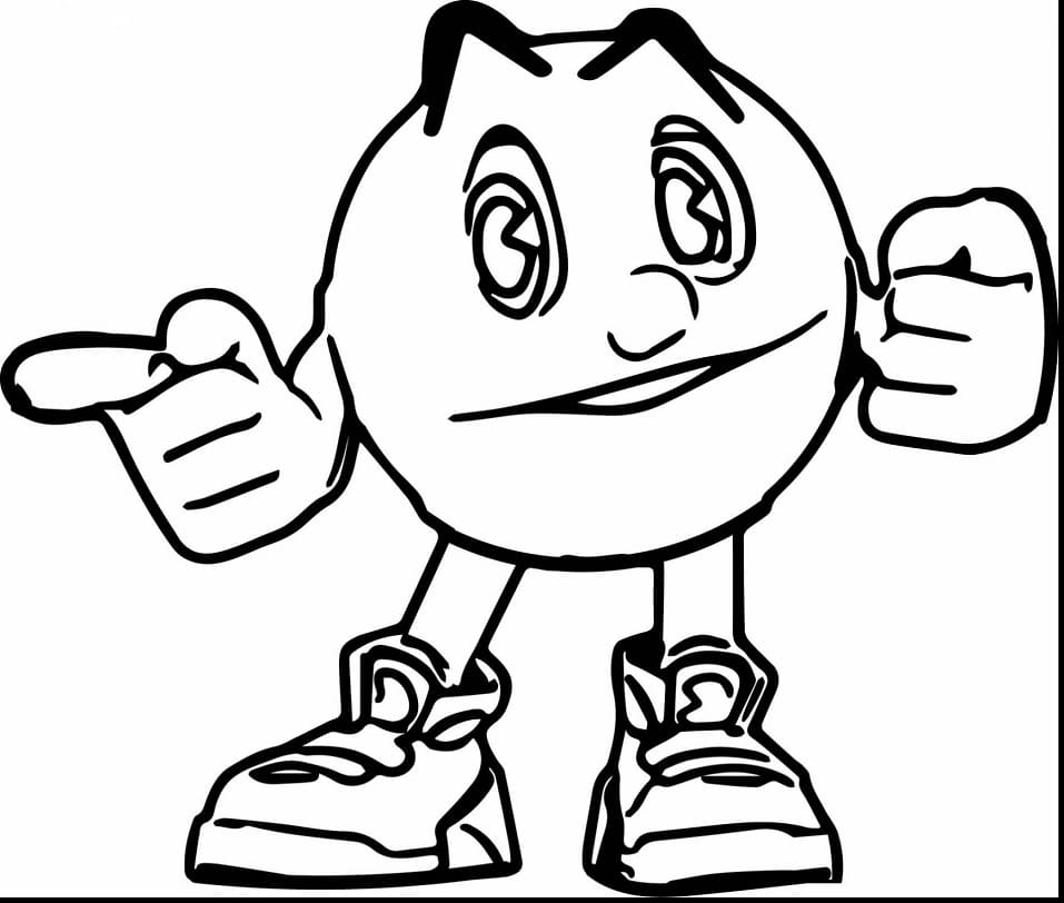 Desenho Pacman para Colorir Tinta Guache