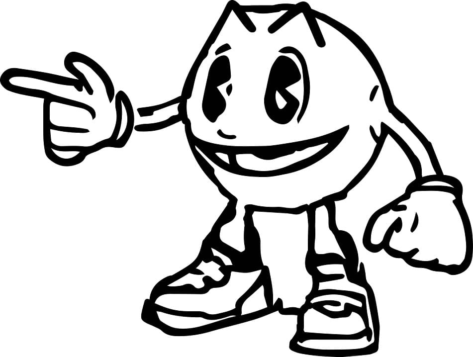 Desenho Pacman Simples para Colorir