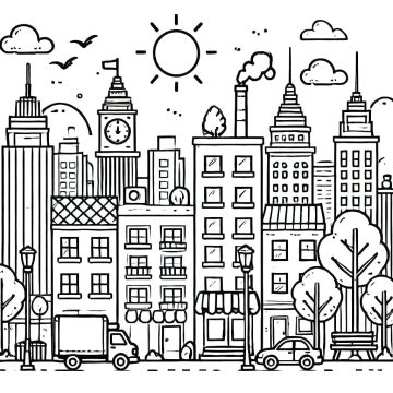 Desenho Paisagem Urbana Pdf para Imprimir