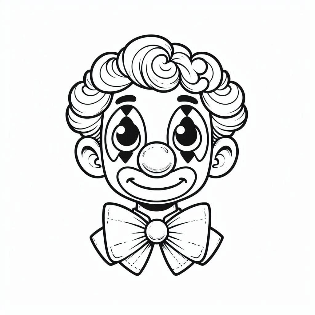 Desenho de Palhaço Alegre para Colorir