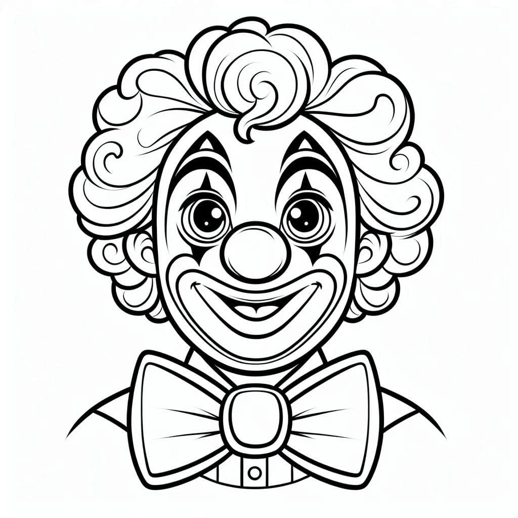 Desenho de Palhaço Sorridente para Colorir