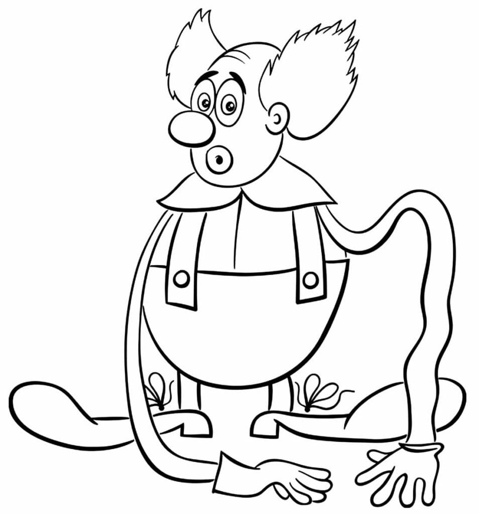 Desenho de um Palhaço Muito Engraçado para Colorir