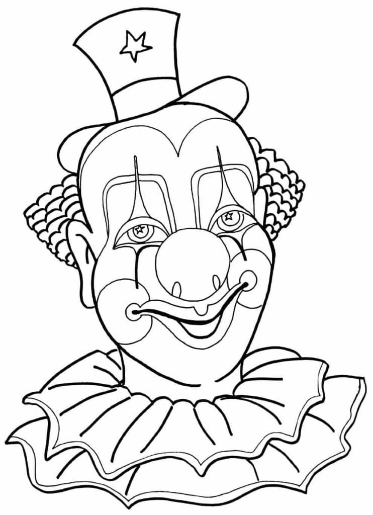 Desenho de um Palhaço para Colorir