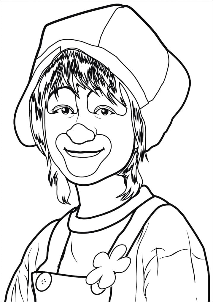 Desenho Menino Palhaço para Colorir