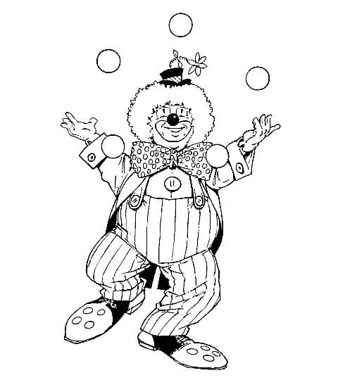 Desenho Palhaço Bonito para Colorir