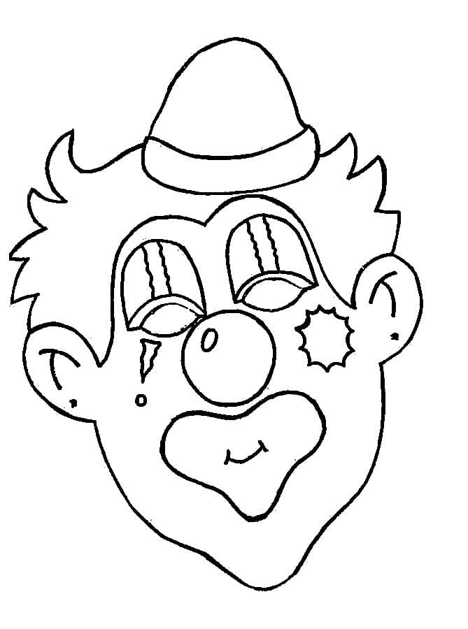 Desenho Palhaço Fácil para Colorir