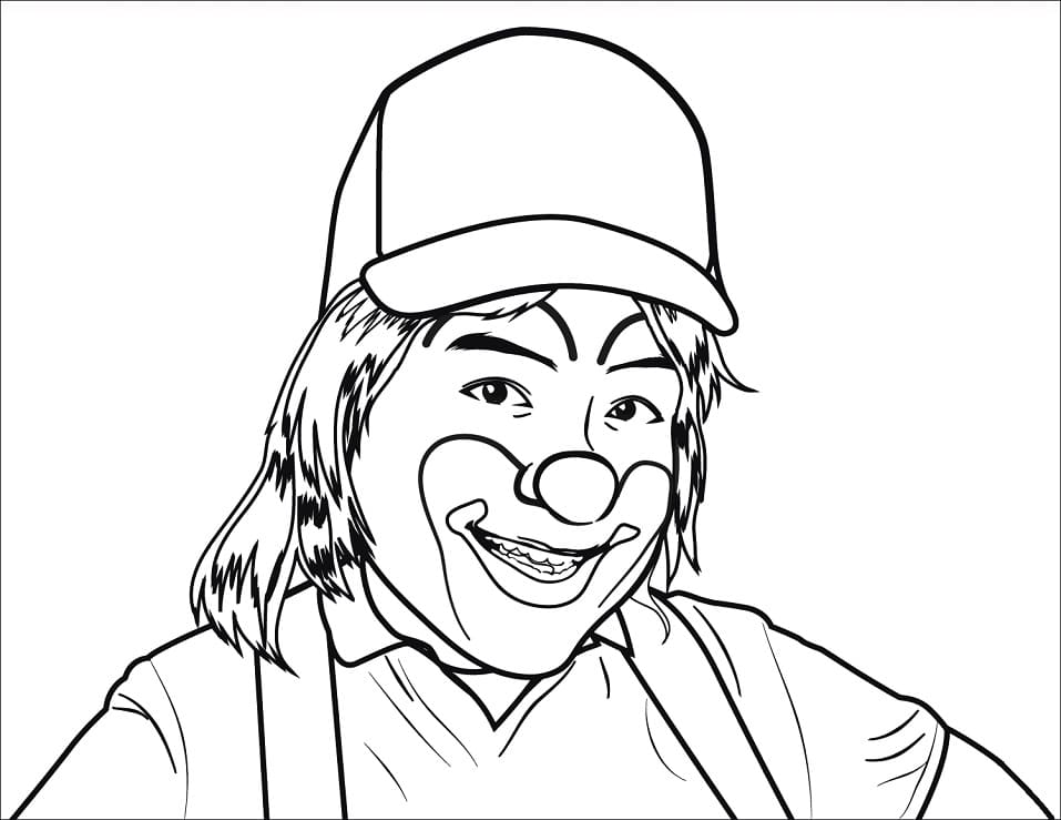 Desenho Palhaço Feliz para Colorir
