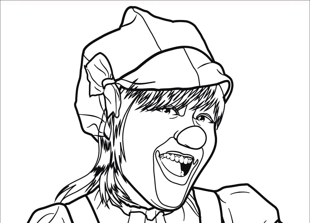 Desenho Palhaço para Colorir Tinta Guache