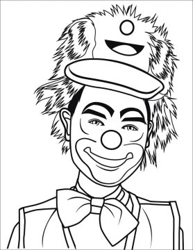 Desenho palhaço Sorrindo 1 para Colorir
