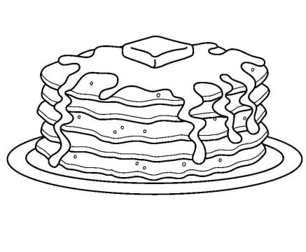 Desenho Panqueca para Colorir lápis de Cor