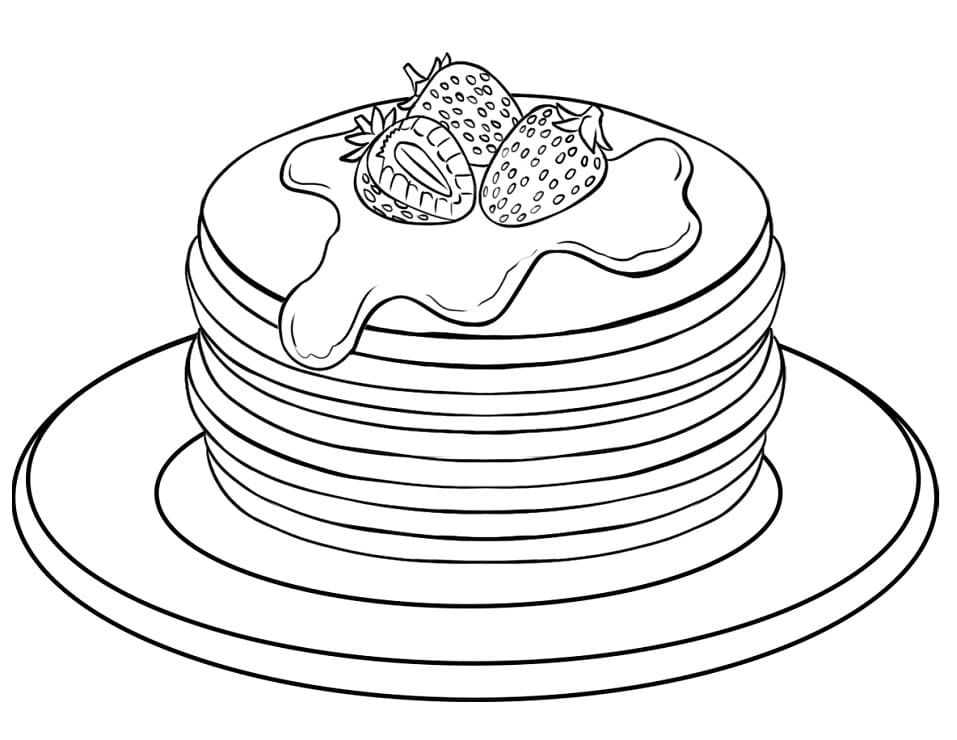 Desenhos de Panqueca para Colorir