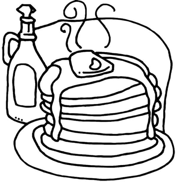 Desenho Panquecas Deliciosas para Colorir