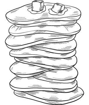 Desenho Panquecas para Colorir