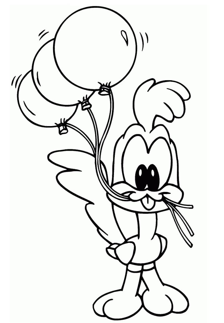 Desenho Papá Léguas com Balões para Colorir