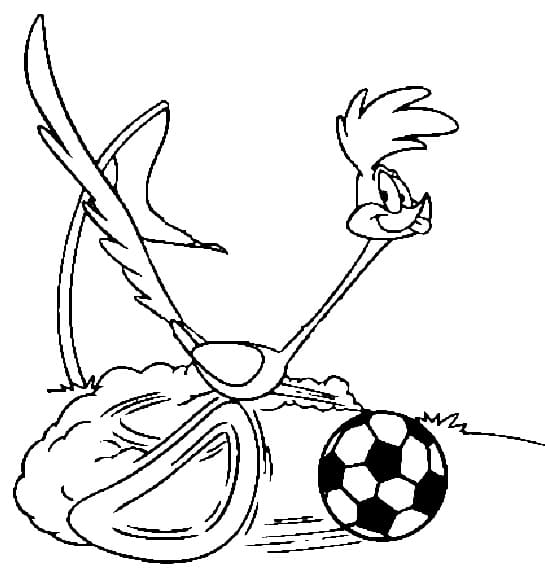 Desenho Papá Léguas com uma Bola para Colorir