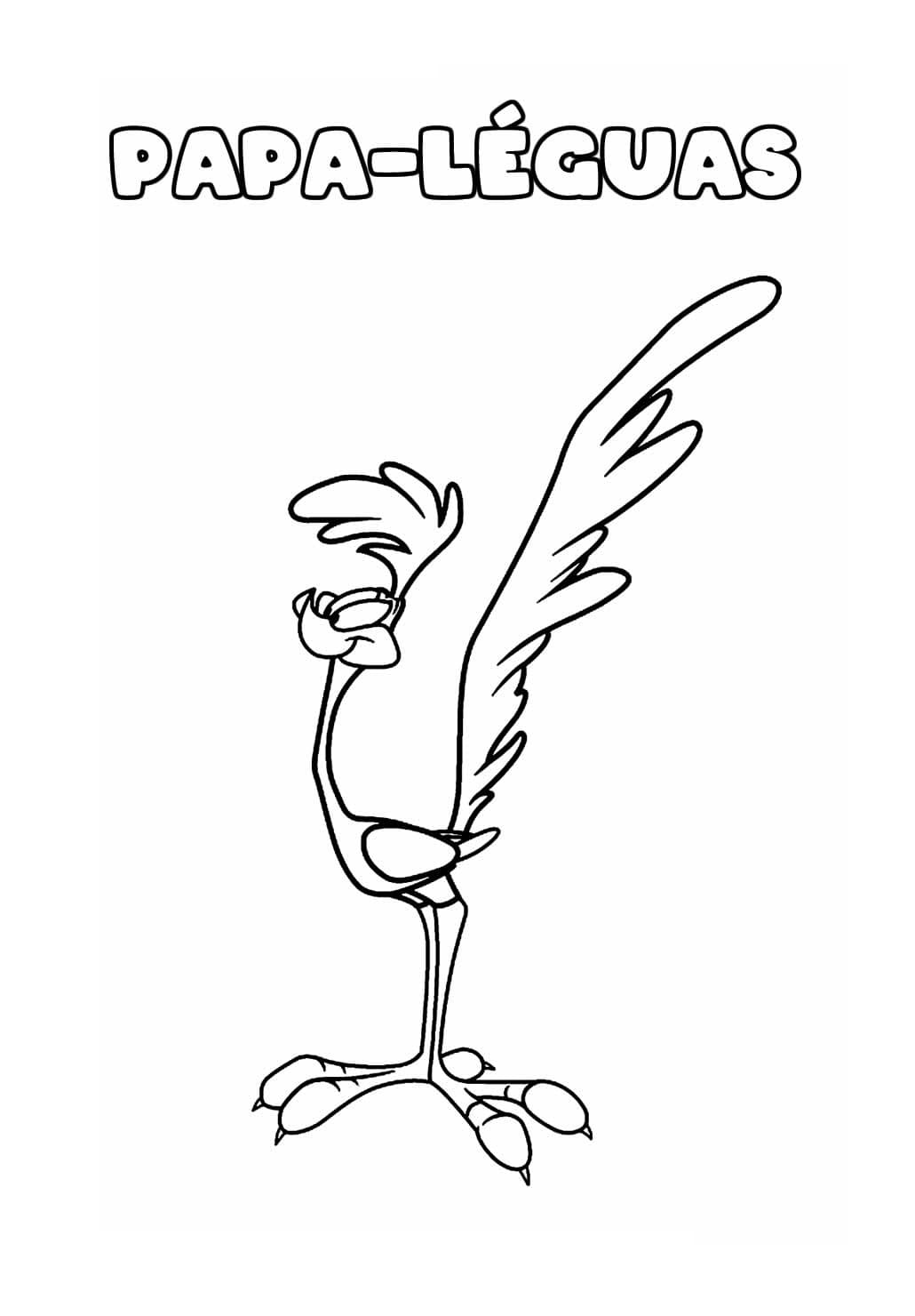 Desenho Papá Léguas em Pé para Colorir