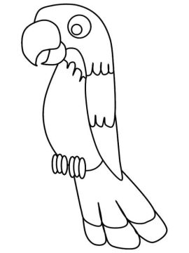 Desenho de Um Papagaio Simples para Colorir