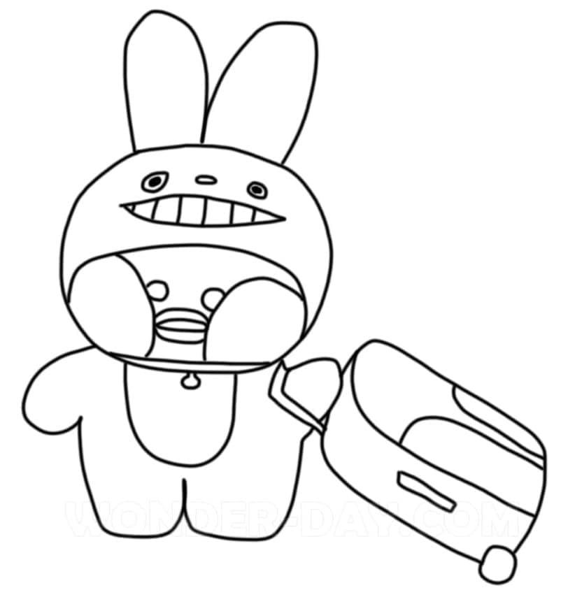 Desenho de Foto de Pato Lalafanfan para Colorir