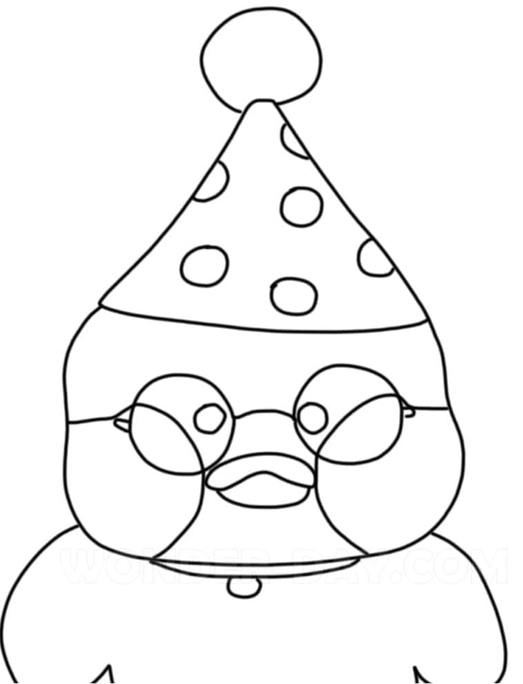 Desenho de Imagem de Pato Lalafanfan para Colorir