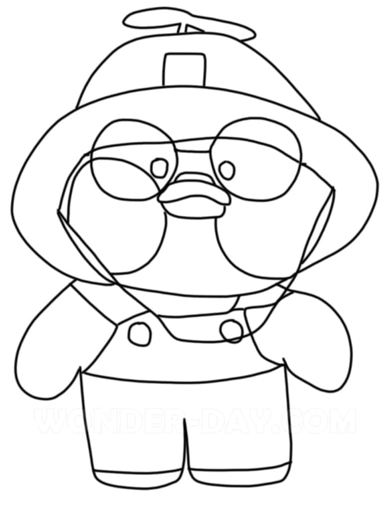 Desenho de Imprimivel Pato Lalafanfan para Colorir