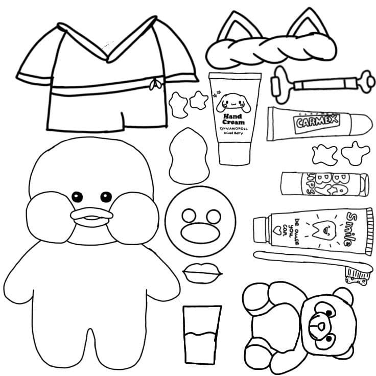 Desenho de Paper Duck Imprimivel para Crianças para Colorir