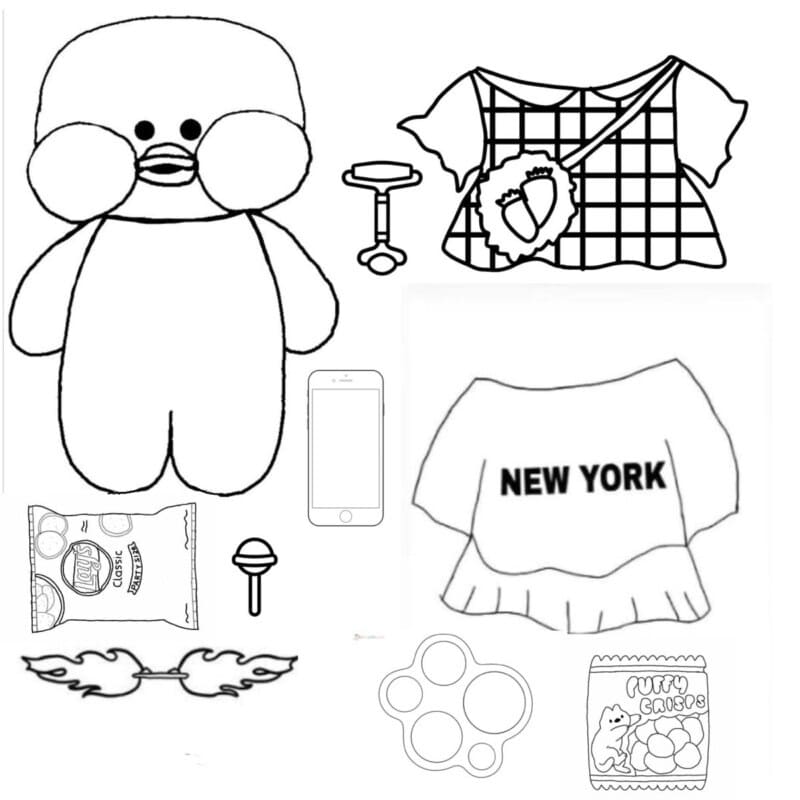 Desenho de Paper Duck Imprimivel para Colorir