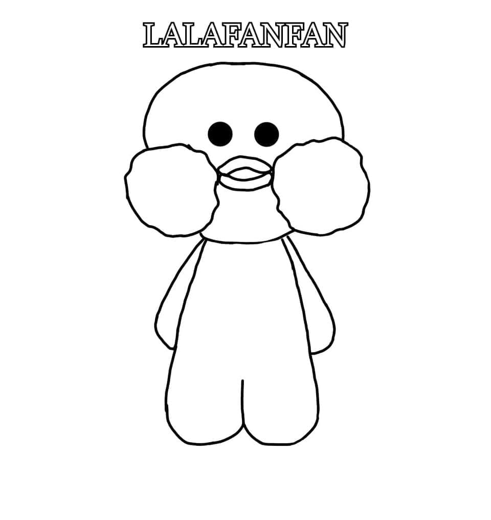 Desenho de Paper Duck Simples para Colorir