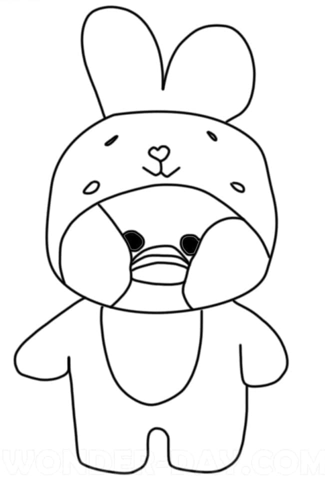 Desenho de Paper Duck de Brinquedo para Colorir