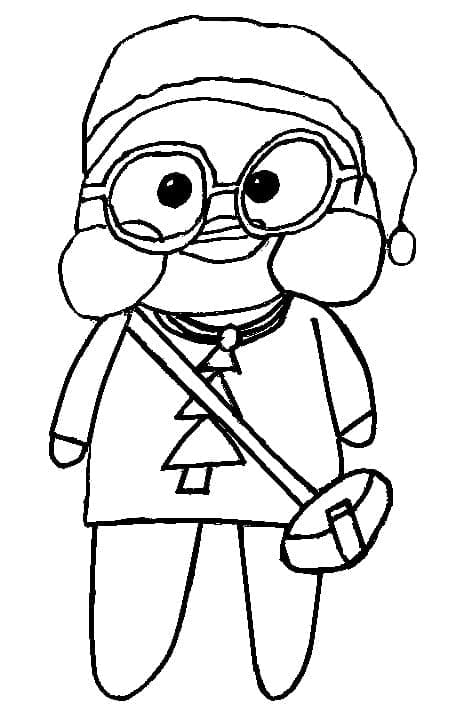 Desenho de Paper Pato Lalafanfan para Colorir