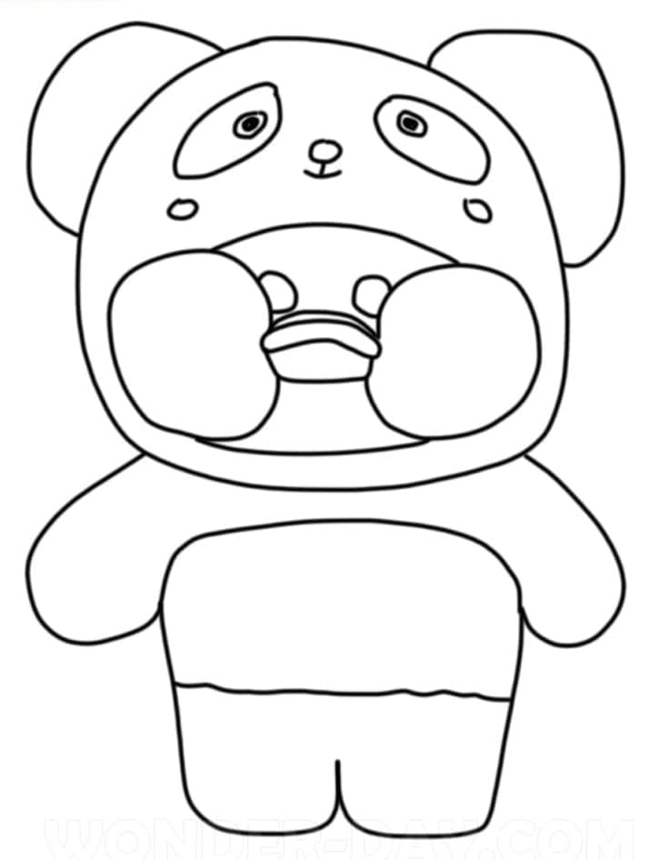 Desenho de Pato Lalafanfan Imprimivel para Crianças para Colorir