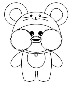 Desenho de Pato Lalafanfan para crianças de 1 Ano para Colorir