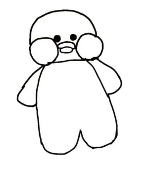 Desenho de Pato Lalafanfan para crianças de 2 Ano para Colorir