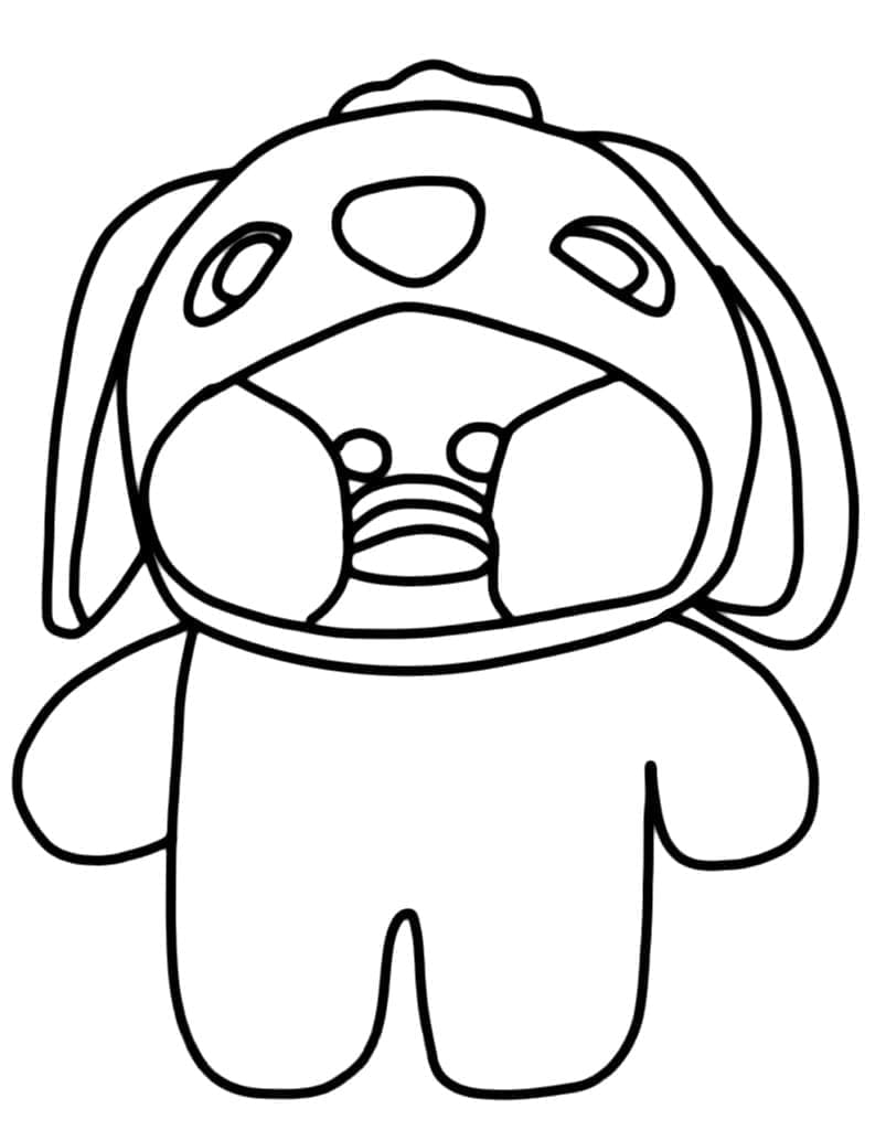 Desenho de Pato Lalafanfan para Crianças de 4 Ano para Colorir