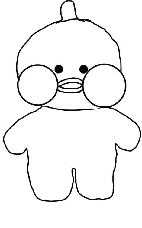 Desenho de Pato Lalafanfan para Colorir