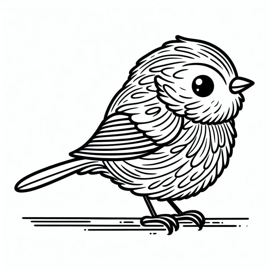Desenho de Imagem de Passarinho para Colorir