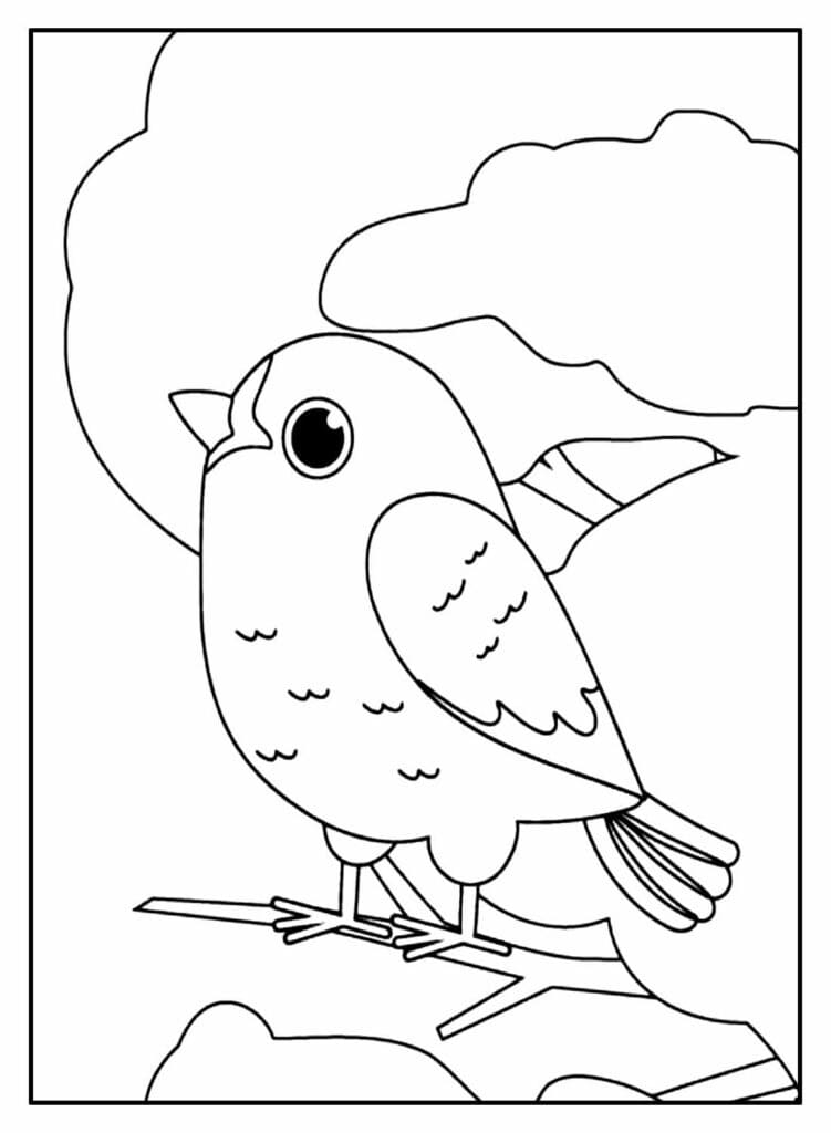 Desenho de Lindo Passarinho para Colorir