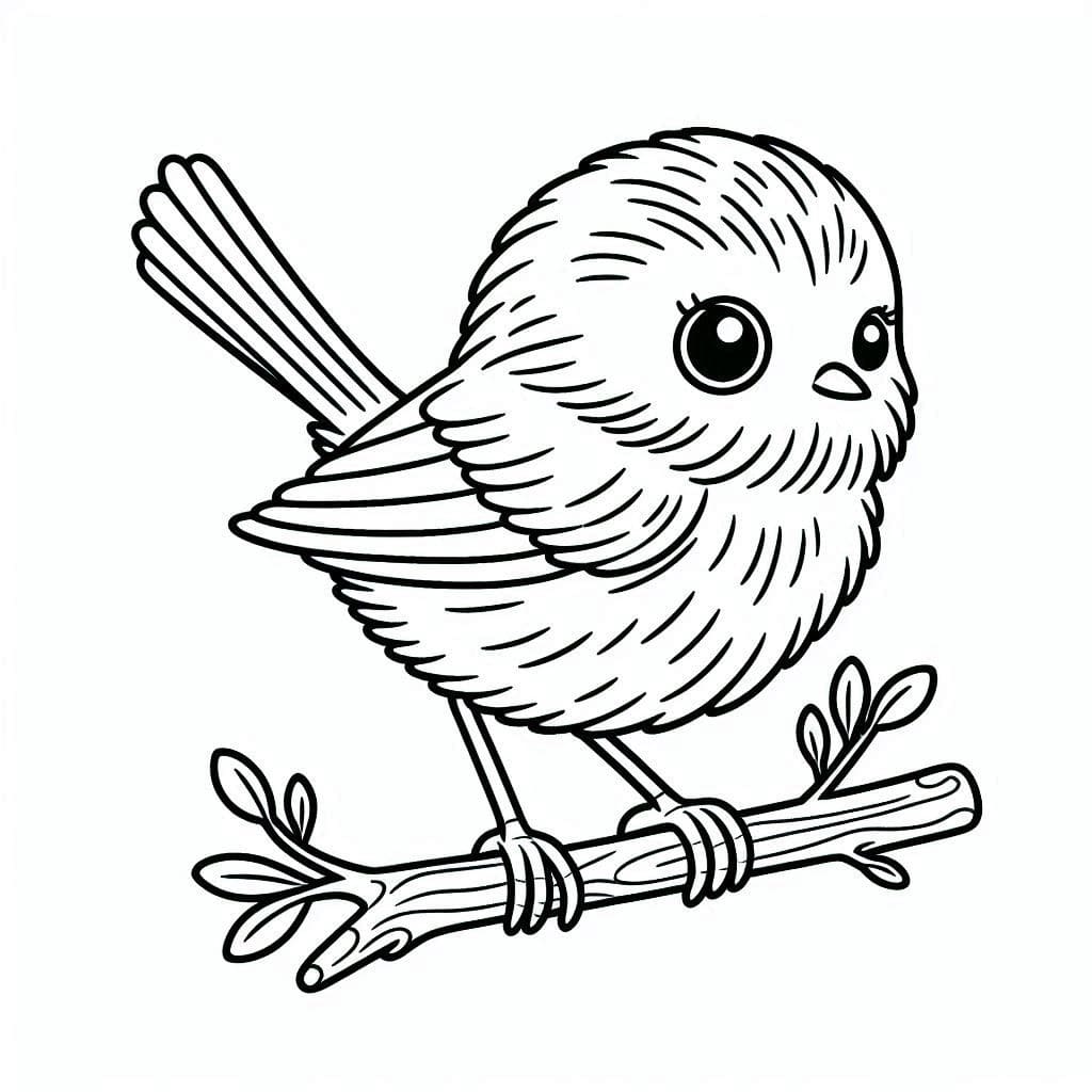 Desenho de Passarinho Grátis para Crianças para Colorir