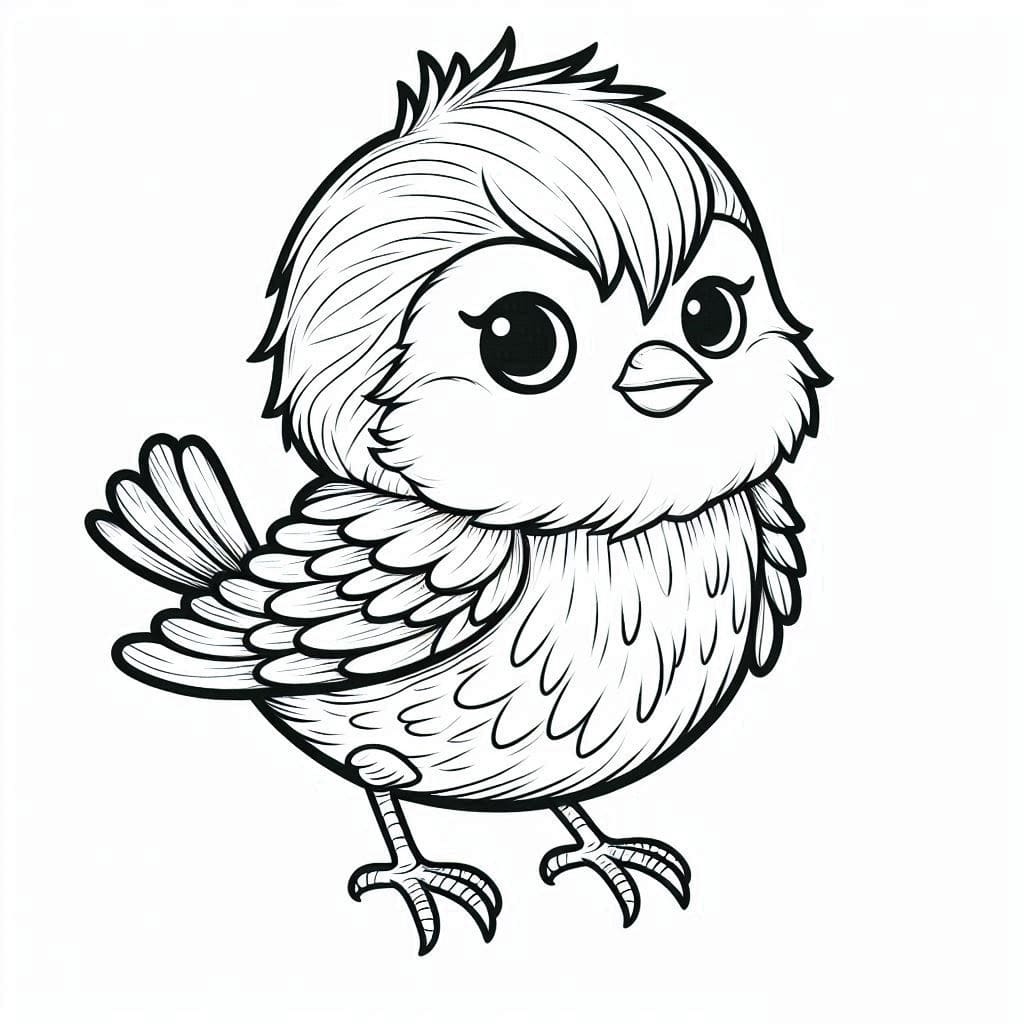 Desenho de Passarinho para Crianças para Colorir