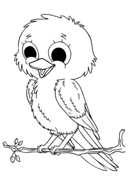 Desenho pássaro para Colorir