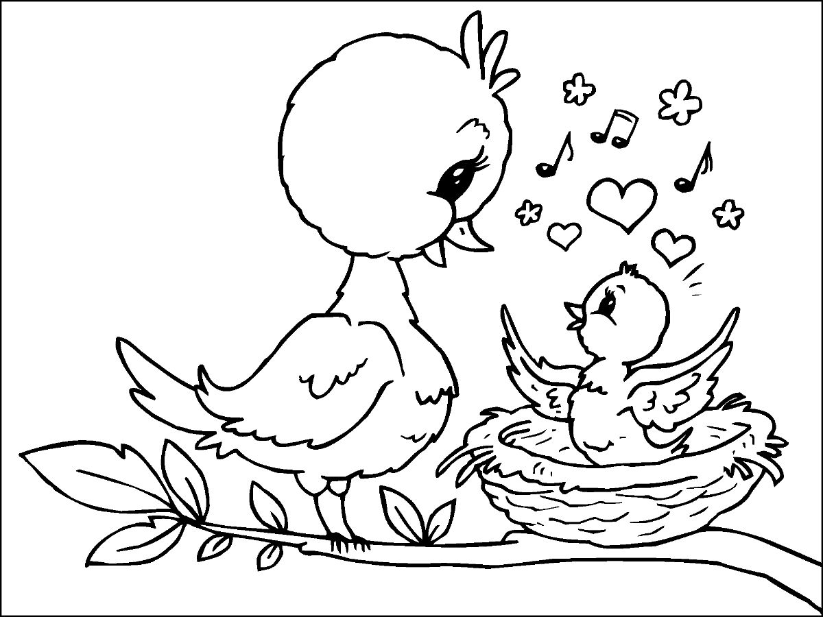 Desenho Pássaro Pdf para Imprimir