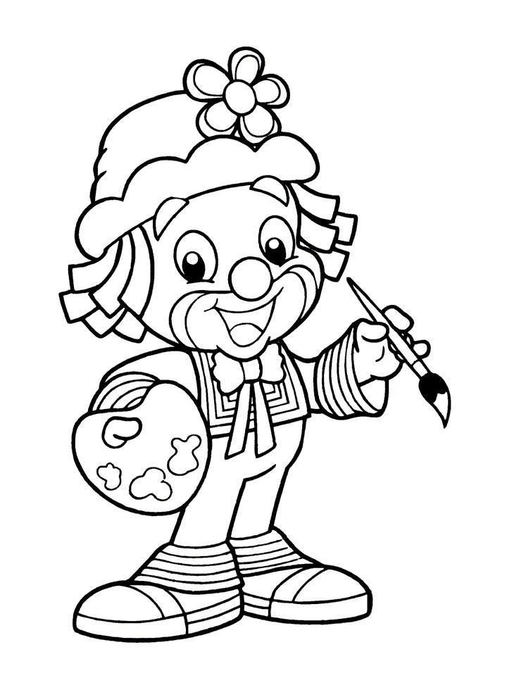 Desenhos do Patati Patata Pintor de Quadro para Colorir
