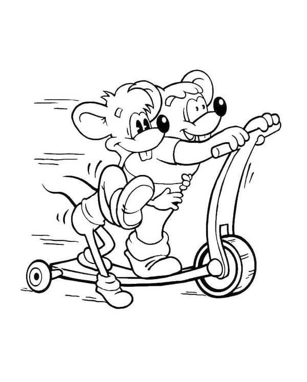 Desenhos de Patinete para Colorir