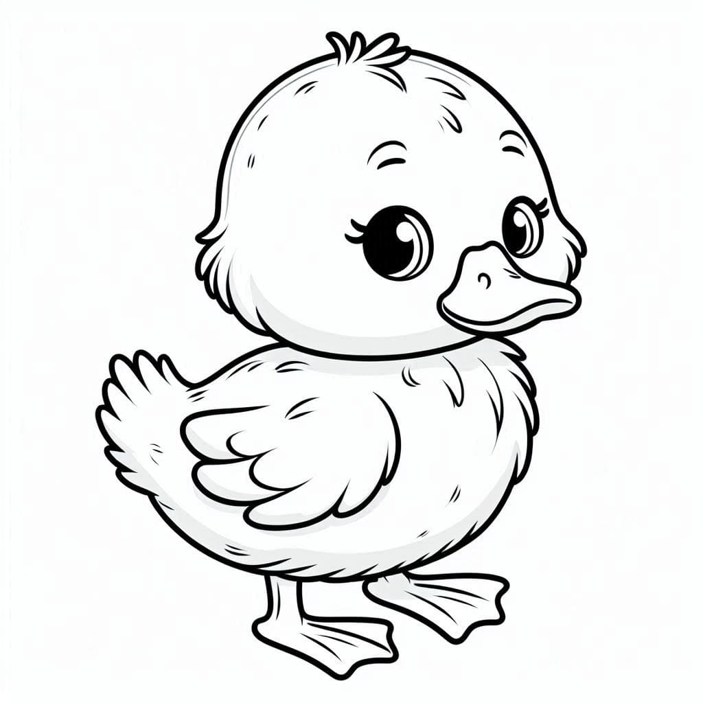 Desenhos de Patinho Adorável para Colorir
