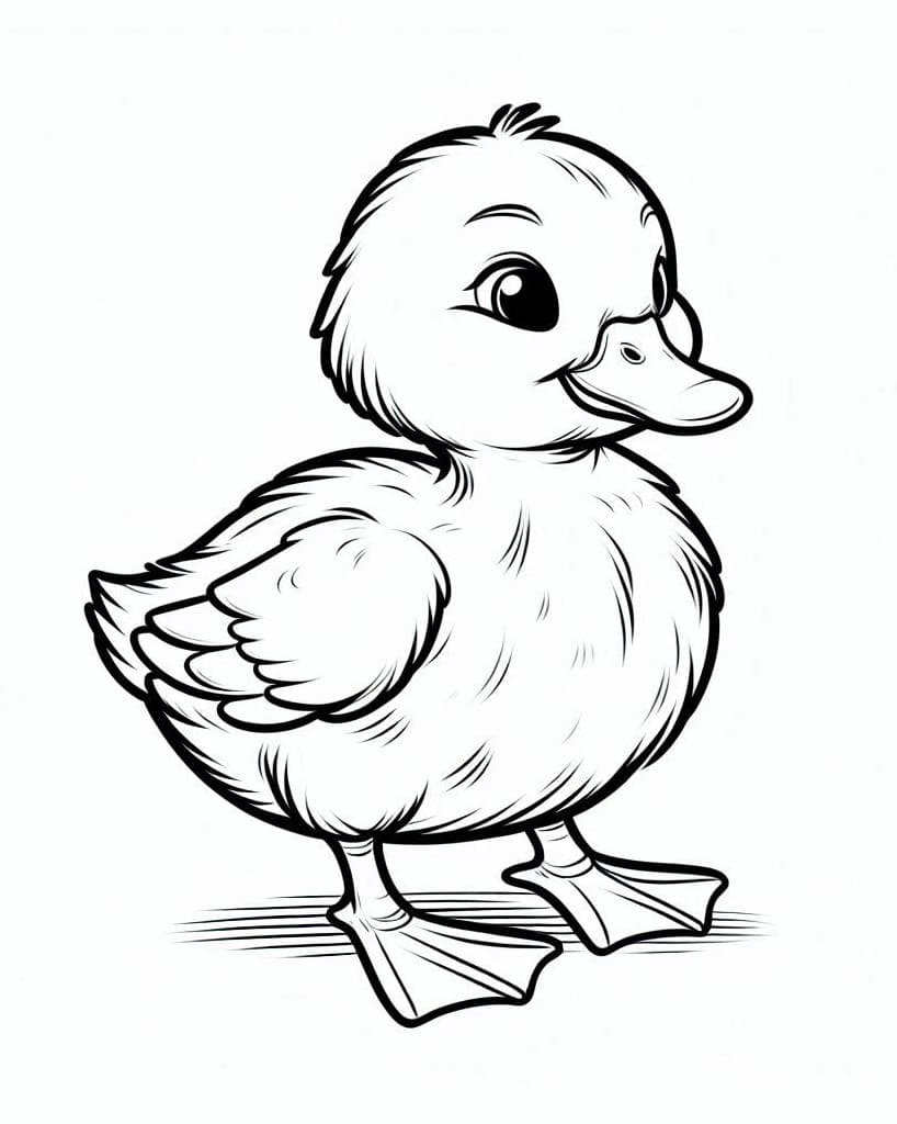 Desenhos de Patinho Alegre para Colorir