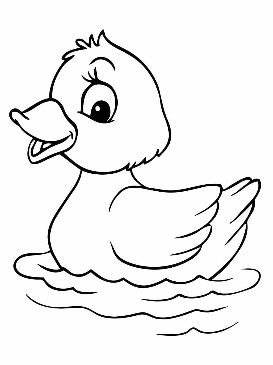 Desenhos de Patinho Fofo para Colorir