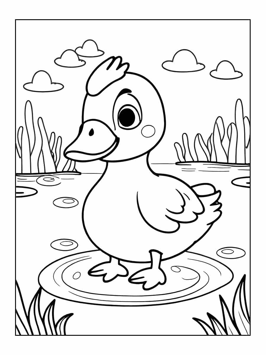 Desenhos de Patinho Grátis para Colorir